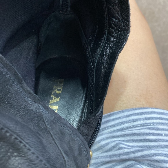 Prada black size37 usa7 leather like suede - Picture 8 of 16